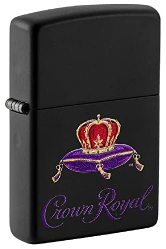 Zippo Lighter- Personalized Message Engrave for Crown Royal Black Matte #49754