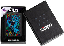 Load image into Gallery viewer, Zippo Santa Cruz Screaming Hand Black Light Black Matte Pocket Lighter
