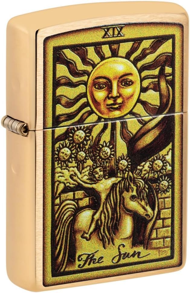 Zippo Lighter- Personalized for Tarot Card XIX, The Sun Pocket Lighter 48758