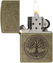 Load image into Gallery viewer, Zippo Lighter- Personalized Custom Message Engrave Tree of Life #29149
