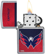 Load image into Gallery viewer, Zippo 2021 NHL Washington Capitals Street Chrome Pocket Lighter
