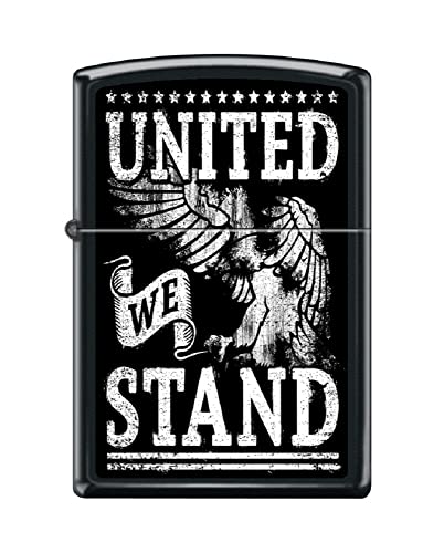 Zippo Lighter- Personalized Americana Eagle USA Flag United We Stand #Z6005