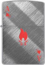 Load image into Gallery viewer, Zippo Flame Ace Design Diagonal Weave Pocket Lighter
