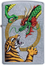Load image into Gallery viewer, Zippo Chinese Dragon Street Chrome Design Pocket Lighter
