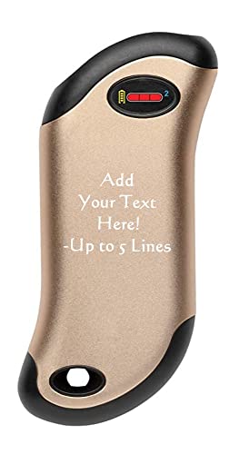 Zippo Personalized Custom Message Engrave on HeatBank9s Plus with Display Rechargeable Hand Warmer Power Bank (9s Plus, Champagne)