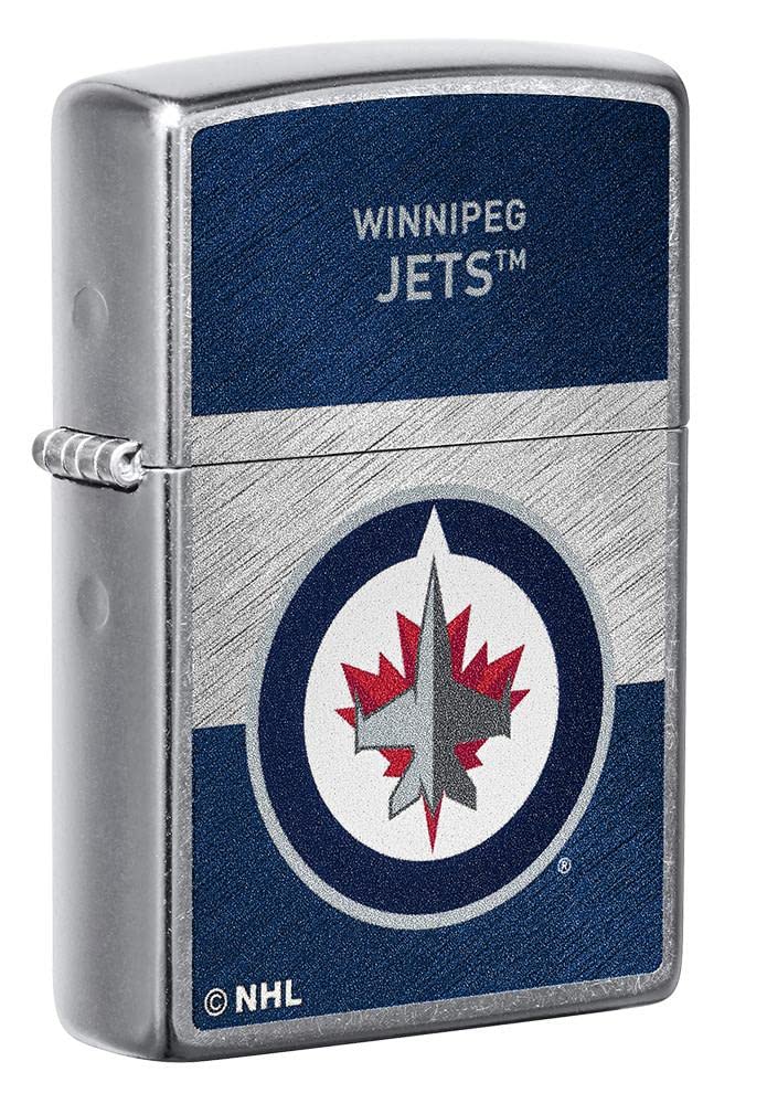 Zippo Lighter - Personalized Customize Message Engrave on Backside for Winnipeg Jets NHL Team 48059