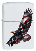 Load image into Gallery viewer, Zippo Lighter- Personalized Engrave Eagle USA Flag Patriotic White 29418
