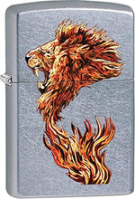 Load image into Gallery viewer, Zippo Lighter- Personalized Message Engrave Lion Design Lion Fire #Z407
