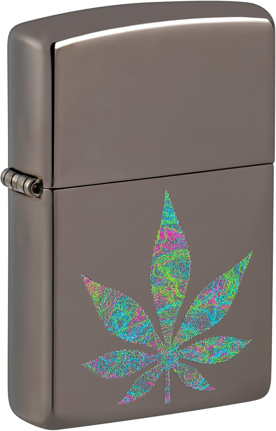 Zippo Funky Cannabis Design Black Ice Pocket Lighter