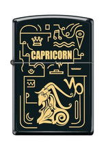 Load image into Gallery viewer, Zippo Lighter- Personalized Message for Capricorn Zodiac Black Matte #Z5301
