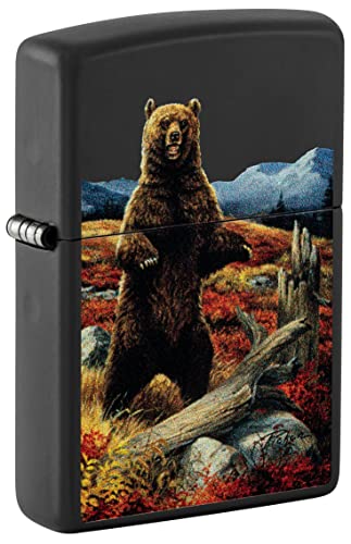Zippo Lighter- Personalized Engrave Animal Design Linda Pickens Bear 48597