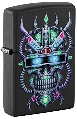 Zippo Lighter- Personalized Engrave for Skull Series2 Cyber Skull #48516