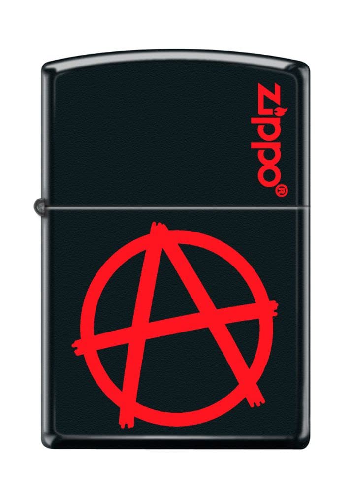 Zippo Lighter - Personalized Custom Message Engraved on Backside for Special Designs Windproof Lighter (Anarchy A Logo Z5221)