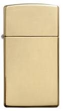 Load image into Gallery viewer, Zippo Lighter - Personalized Customize Message Engrave on Slim Size Windproof Lighter (Polish Brass #1654B)
