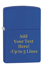 Load image into Gallery viewer, Zippo Lighter- Personalized Message Matte Colors Windproof Lighter Blue #229
