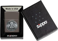 Load image into Gallery viewer, Zippo Dollar Design Black Ice Pocket Lighter
