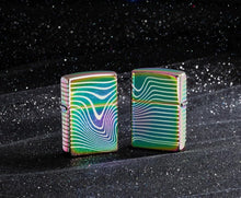 Load image into Gallery viewer, Zippo Lighter- Personalized Message for Geometric Patterns Wavy Pattern 48775
