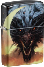 Load image into Gallery viewer, Zippo - Customized Message on Dragon with Moon - Glow-in-The-Dark Green 48934
