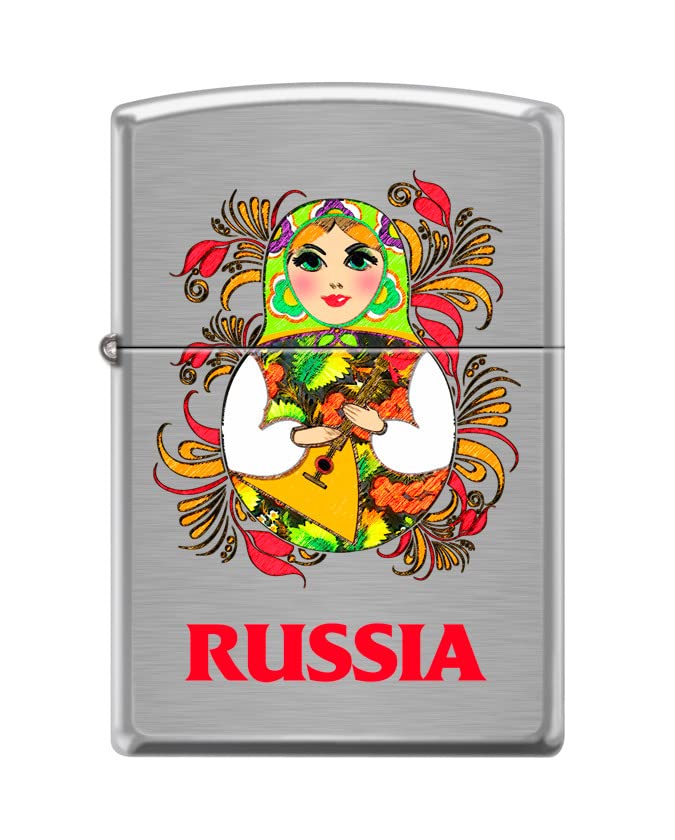 Zippo Lighter-Matroshka Doll 2 Brushed Chrome Windproof Lighter #Z5418
