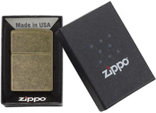 Load image into Gallery viewer, Zippo Lighter- Personalized Message on BrassZippo Lighter Antique Brass 201FB
