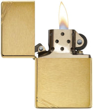 Load image into Gallery viewer, Zippo Lighter- Personalized Engrave on BrassZippo Lighter Vintage w/Slashes 240
