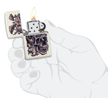 Load image into Gallery viewer, Zippo Lighter - Personalized Custom Message Engrave on Back on Mushroom Windproof Zippo Lighter (Skullshroom #49786)
