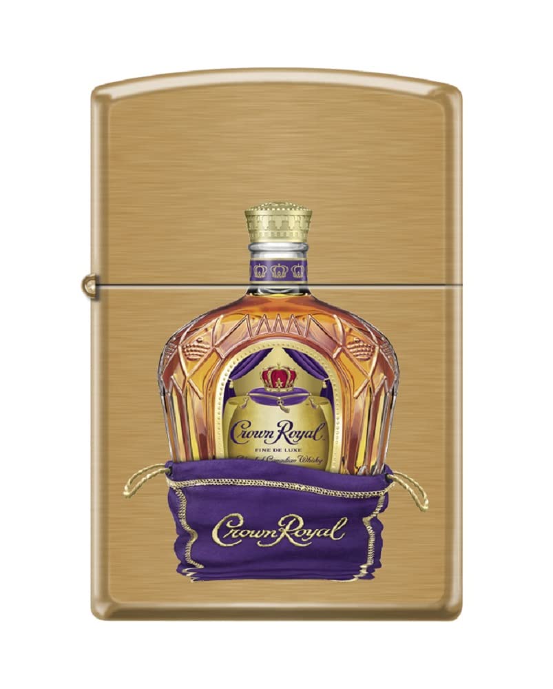 Zippo Lighter - Personalized Customize Message Engrave on Backside for Crown Royal (Purple Bag Bottle #Z5349)