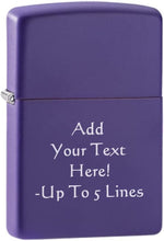 Load image into Gallery viewer, Zippo Lighter- Personalized Loving Embrace Valentine Hearts Purple #Z6014
