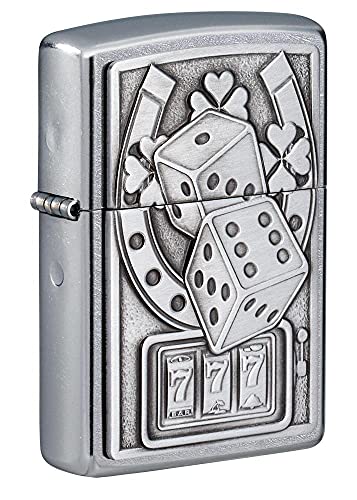 Zippo Lighter- Personalized Engrave Ace of Spades Card Game Lucky 7 Dice 49294