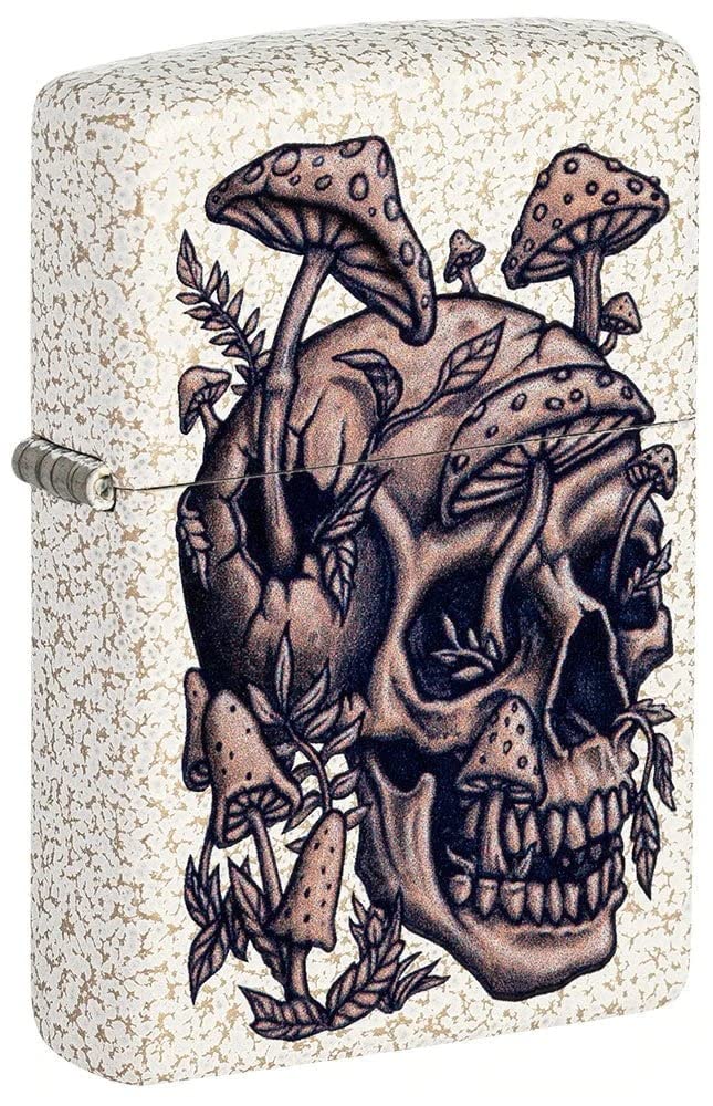Zippo Lighter - Personalized Custom Message Engrave on Back on Mushroom Windproof Zippo Lighter (Skullshroom #49786)