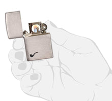 Load image into Gallery viewer, Zippo Lighter- Personalized Engrave Pipe Design Pipe Insert Pipe Brushed 200PL
