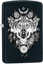 Load image into Gallery viewer, Zippo Lighter- Personalized Engrave Wolf WolvesZippo Lighter Black Aztec Z5315
