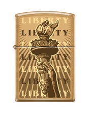Load image into Gallery viewer, Zippo Lighter- Personalized for US Patriotic Liberty Torch Z5508
