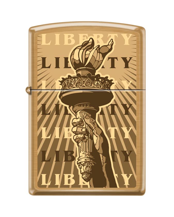 Zippo Lighter- Personalized for US Patriotic Liberty Torch Z5508