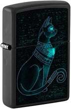 Load image into Gallery viewer, Zippo Lighter- Personalized Bow Kitten Puddy Black Light Spiritual Cat 48582
