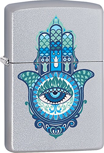 Zippo Lighter- Personalized Engrave for Special Designs Hamsa Hand Blues Z583