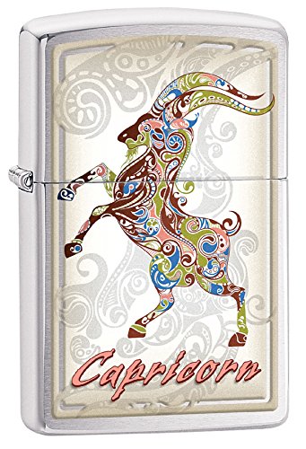 Zippo Lighter- Personalized Message Engrave Zodiac Astrological Sign Capricorn