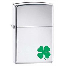 Load image into Gallery viewer, Zippo Lighter- Personalized Engrave Lucky Clover Shamrock High Polish 24007
