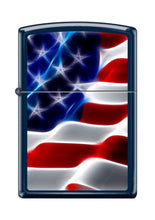 Load image into Gallery viewer, Zippo Lighter- Abstract American USA Flag Navy Matte Windproof Lighter #Z5197

