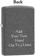 Load image into Gallery viewer, Zippo Lighter- Personalized Engrave Lifeis Better Iron Stone #Z5473
