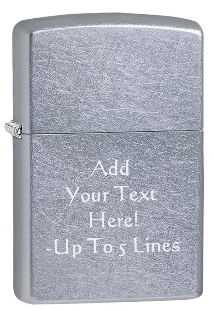 Zippo Lighter - Personalized Custom Message Engrave Chrome Windproof Lighter Street Chrome 207