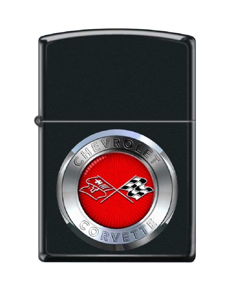Zippo Lighter - for Chevy Chevrolet Corvette Rays Racing Checkered Flags #Z5321