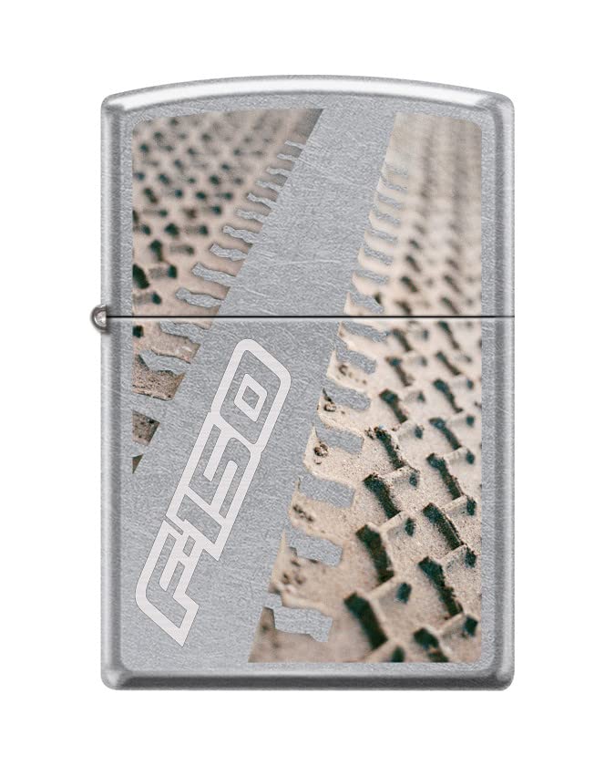 Zippo Lighter -Personalized Customize Message Engrave on Backside for Ford Trucks F150 Tires Tracks Treads Mud Dirt Street Chrome #Z5365