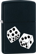 Load image into Gallery viewer, Zippo Lighter - Pair of Dice Black Matte Windproof Lighter #Z443
