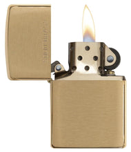 Load image into Gallery viewer, Zippo Lighter - Personalized Custom Message Engrave on Brass Windproof Lighter Solid Brush 204
