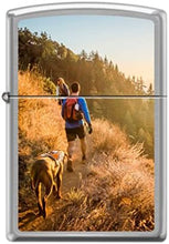 Load image into Gallery viewer, Zippo Lighter- Personalized for Hiking Trailing Camping Tent with Dog Z5190
