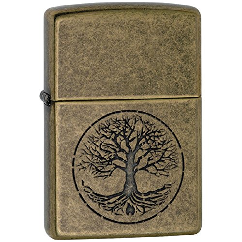 Zippo Lighter- Personalized Custom Message Engrave Tree of Life #29149