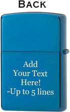 Load image into Gallery viewer, Zippo Lighter- Personalized Americana Eagle USA Flag Sapphire Blue 29882
