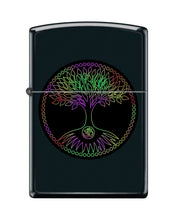 Load image into Gallery viewer, Zippo Lighter- Personalized Message for Heart of The Tree Blackight #Z6008
