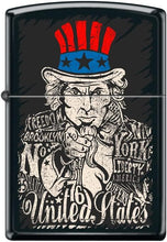 Load image into Gallery viewer, Zippo Lighter- Personalized Engrave Uncle Sam Black Matte Z5500
